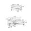 Canapé modulaire de luxe 3 pièces gris ardoise respirant, 2 méridiennes réversibles, 1 dossier, tissu, pieds en bois massif, mousse