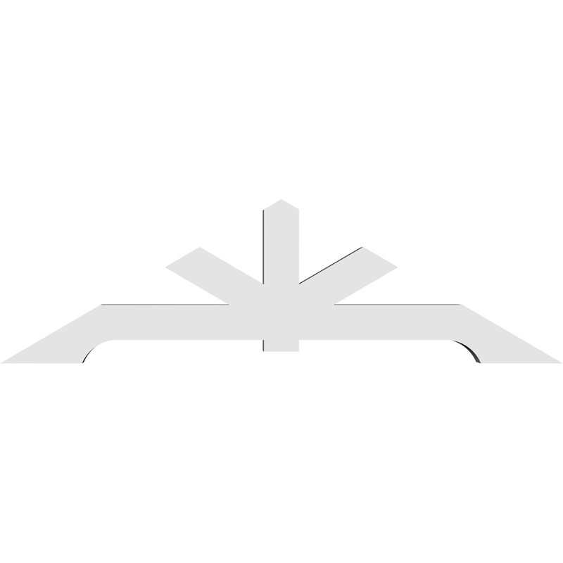 Support de pignon en PVC de qualité architecturale Vanguard, H 28 po x l 96 po (pas: 7/12), P 6 po x F 6 po