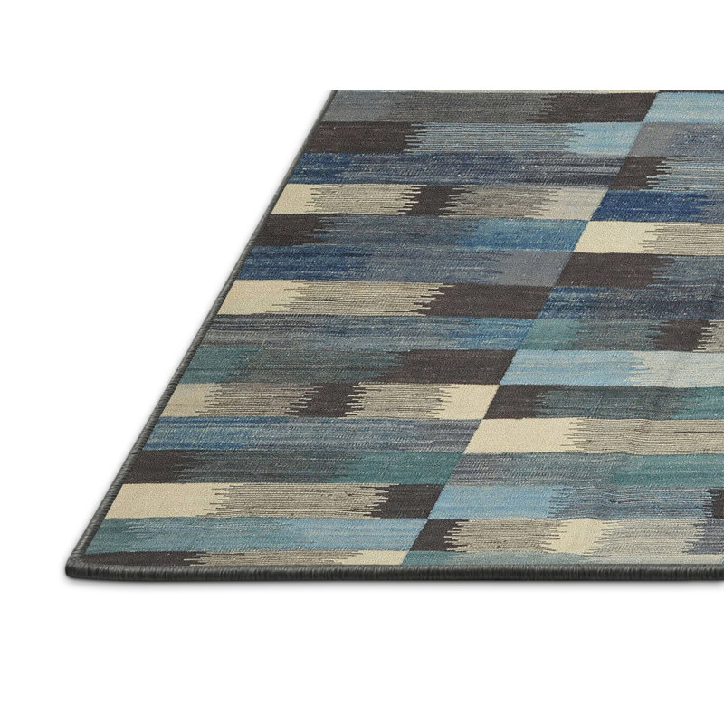 Tapis noir/gris/beige contemporain, Rectangle 2 pi x 3 pi