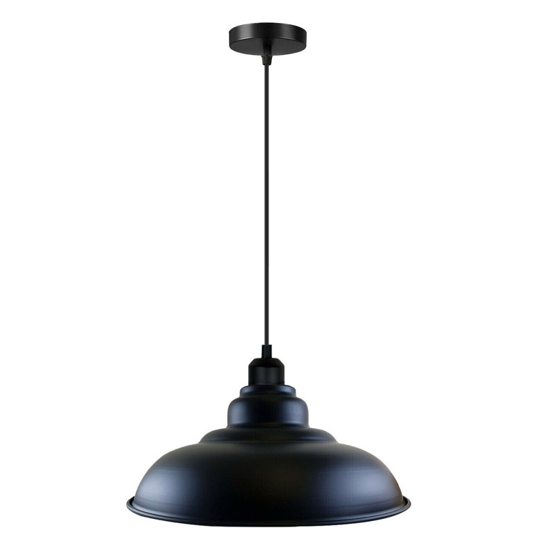 Neshev 1 - Light Black Dome Pendant, Black