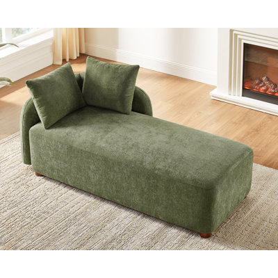 Chaise longue moderne rembourrée avec deux coussins amovibles