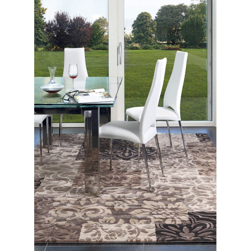 Hanish Damask Area Rug, Rectangle 170 x 120cm