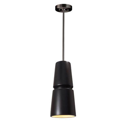 (6) Luminaire suspendu conique 1 lumière - Tige rigide