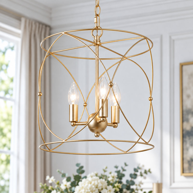 Aldrich 3- Light Dimmable Lantern Pendant Light