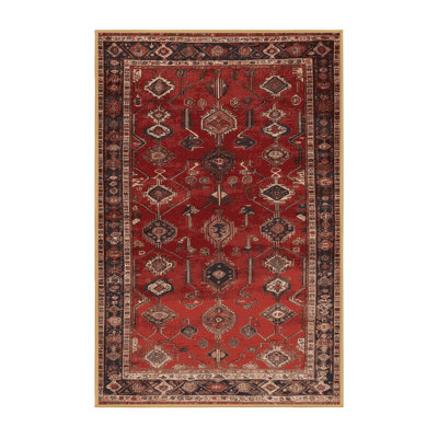 Machine Washable Persian Brown Area Rug