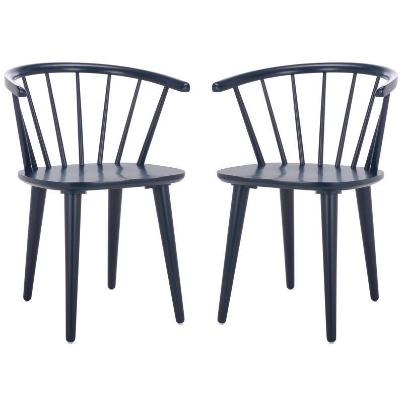 Sheffield Solid Wood Dining Chair, 2 Chairs, Navy / Navy
