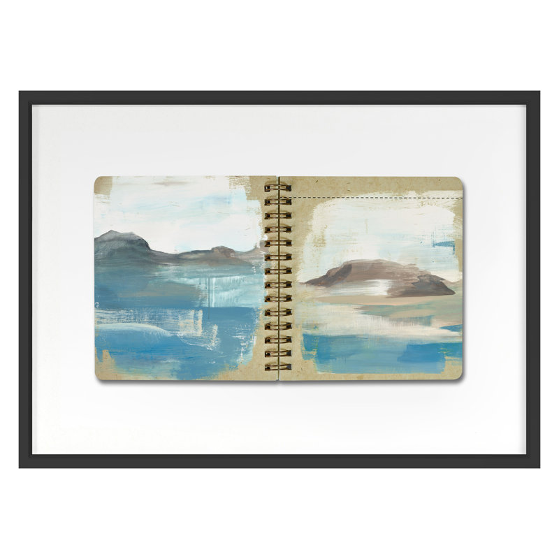 Sketchbook Landscape 6 Print by THE Studio, Black Single Picture Framed
