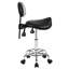 Tabouret de selle avec support pour le dos, tabourets roulants avec repose-pieds, tabouret ergonomique réglable avec roues, dossier réglable en hauteur et en angle pour le salon Spa Spa