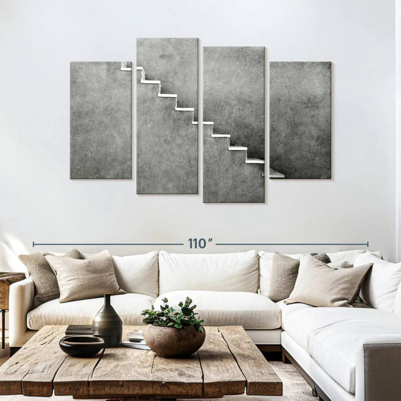 Escaliers en béton Lilie Grey, H 54 po x l 84 po