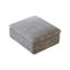 Repose-pieds rectangulaire en velours côtelé gris avec rembourrage en mousse, l 35,5 po pour le salon-129683378