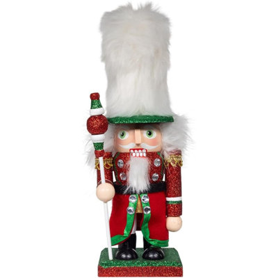 Collection casse-noisette en bois Kurt Adler Hollywood, rouge, vert et blanc, 9 po