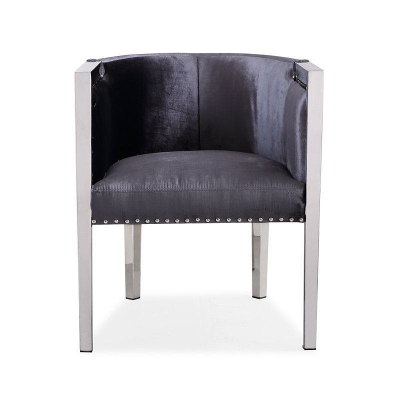 Fauteuil demi-tonneau de 25,2 po Britley, Anthracite