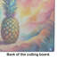 Colourful Pineapple Glass Cutting Board Large