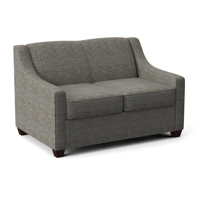 Phillips 52" Square Arm Sofa Bed with Reversible Cushions, Archetype Quartz, Empire Mahogany