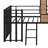 Metal Loft Bed With Roof, Window, Guardrail, Ladder-1566324934