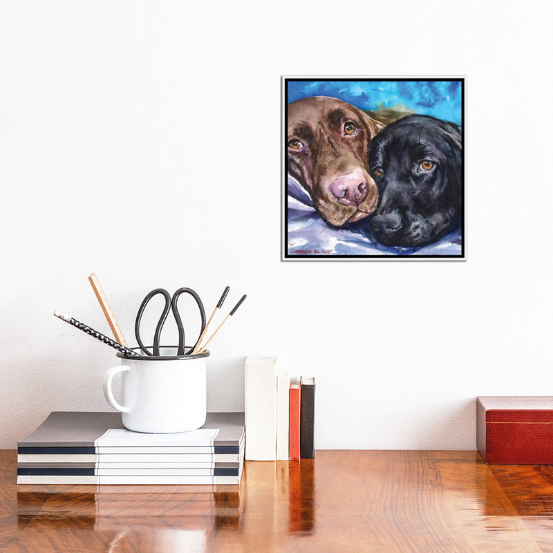 «George» par George Dyachenko, reproduction sur toile tendue, H 12 po x l 12 po x P 1,5 po, Toile avec cadre blanc