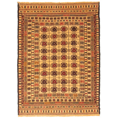 Bove Beige Tapestry Kilim 4'5" x 5'10"