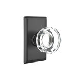 Privacy Lowell Crystal Knob with Rectangular Rose