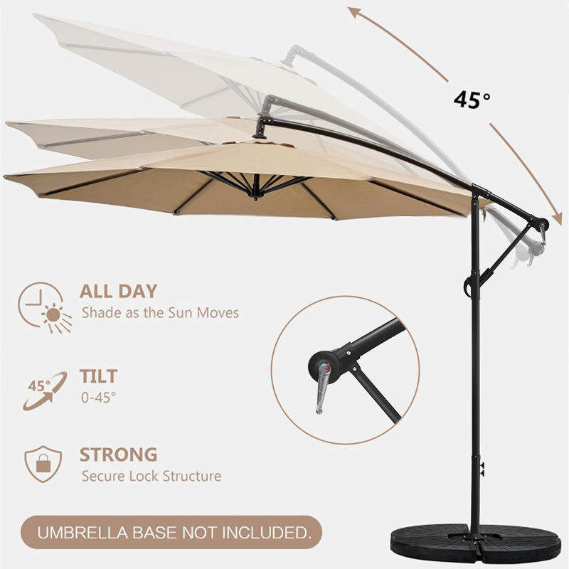 Parasol extérieur 103 po - Support seulement, sans base, Beige