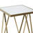 Giglio Metal Side End Gold Accent Table with Mirrored Glass Top Set-1188302092