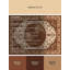 Tapis oriental doux et moelleux de style oriental avec globe brun - Reliure brun clair-472667968