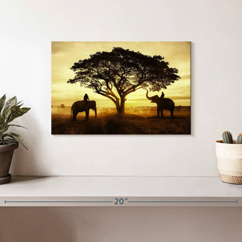 Brampt Elephant Couple Silhouette