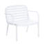 s Chat d'extérieur 3 pièces - cadre blanc, coussins, 2 fauteuils club et 1, revêtement respirant, poids léger, espace pour le polypropylène confortable