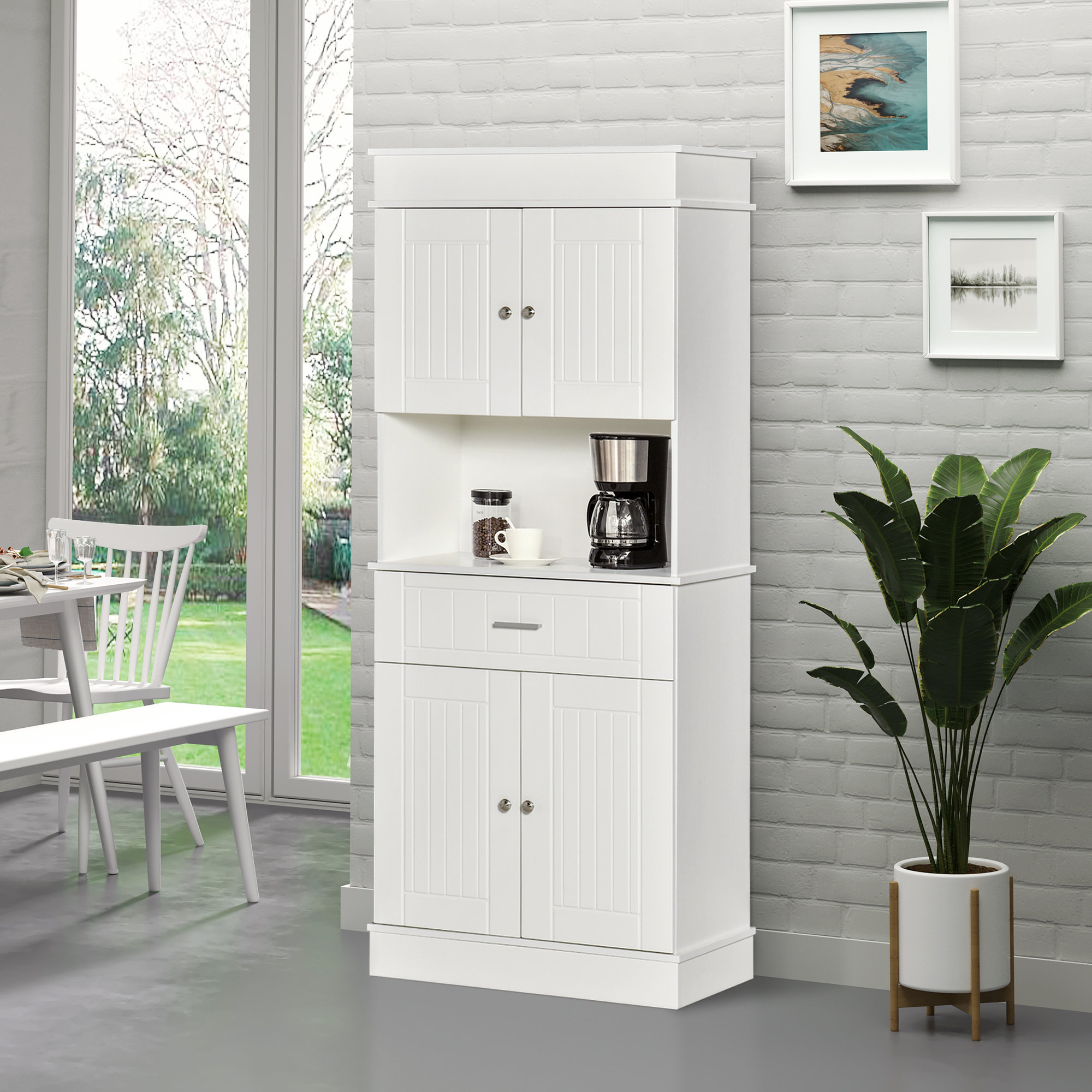 Homcom 72'' Kitchen Pantry & Reviews | Wayfair