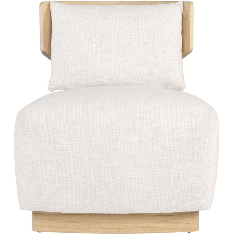 Diola Side Chair, Off White Polyester Blend