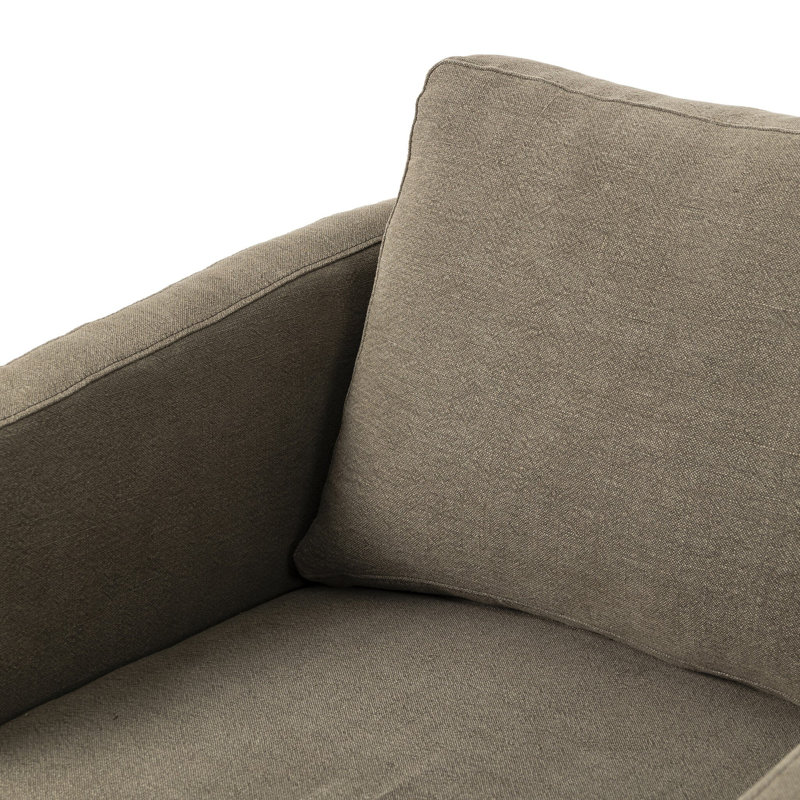 Jayda Linen Armchair, Broadway Olive Linen, Brown