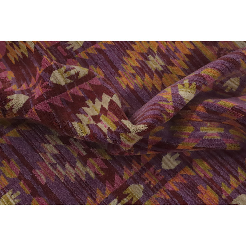 Tapis géométrique de style Gabbeh 6 x 9