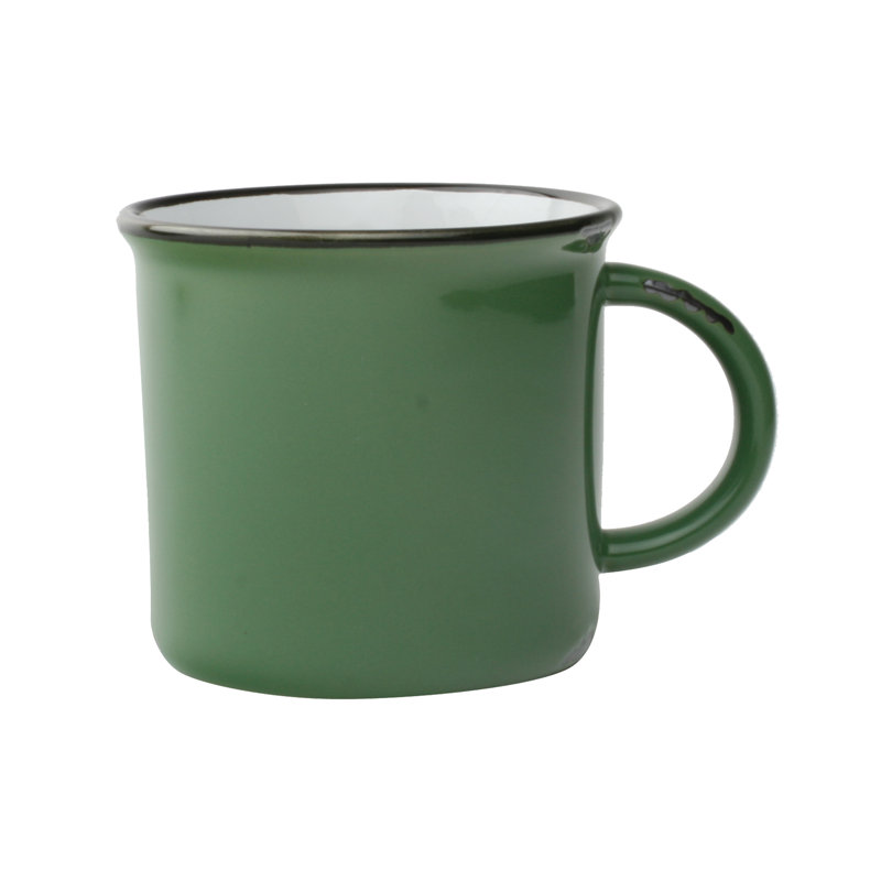 Tinware Stoneware Coffee Mug, Green
