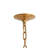 6 - Light Art Deco Vintage Gold Leaf Basket Sunburst Chandelier
