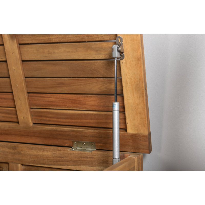 Union Rustic Sukran 130cm W Acacia Solid Wood Deck Box in Brown