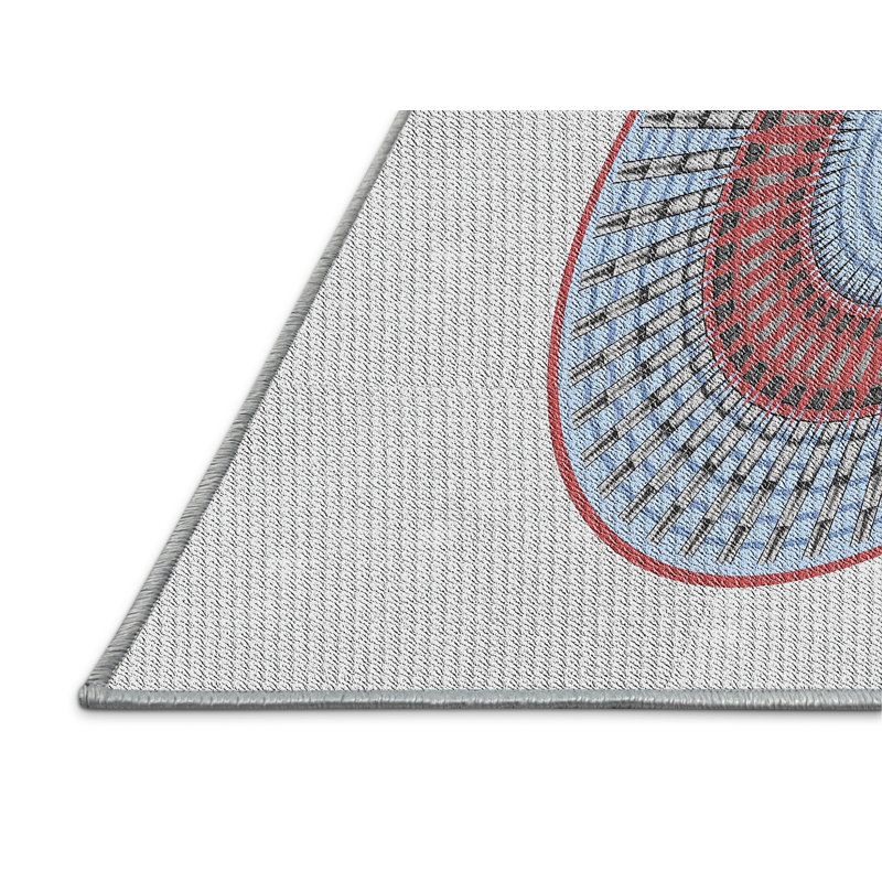 Geometric Indoor Rug, Rectangle 5' x 7'
