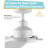 Woolbright 52 in. 3 Blade Matte White Ceiling Fan with Remote Control, Dimmable LED Light Kit, and Reversible Motor-1872835260-1872835251