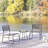 Freja Modern 3-Piece Brown Woven PE Rattan Outdoor Patio Chat Set, Indoor/Outdoor Balcony Bistro Furniture with Black Steel Frame & Table-973933876