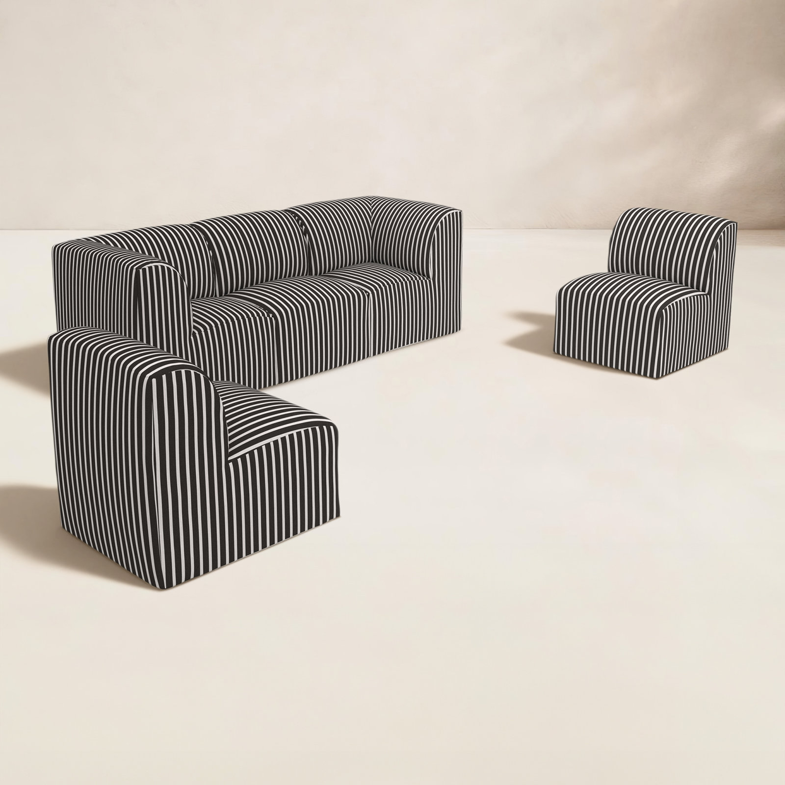 Eliana 5-Person Sunbrella® Patio Seating Group, Sunbrella Shore Classic
