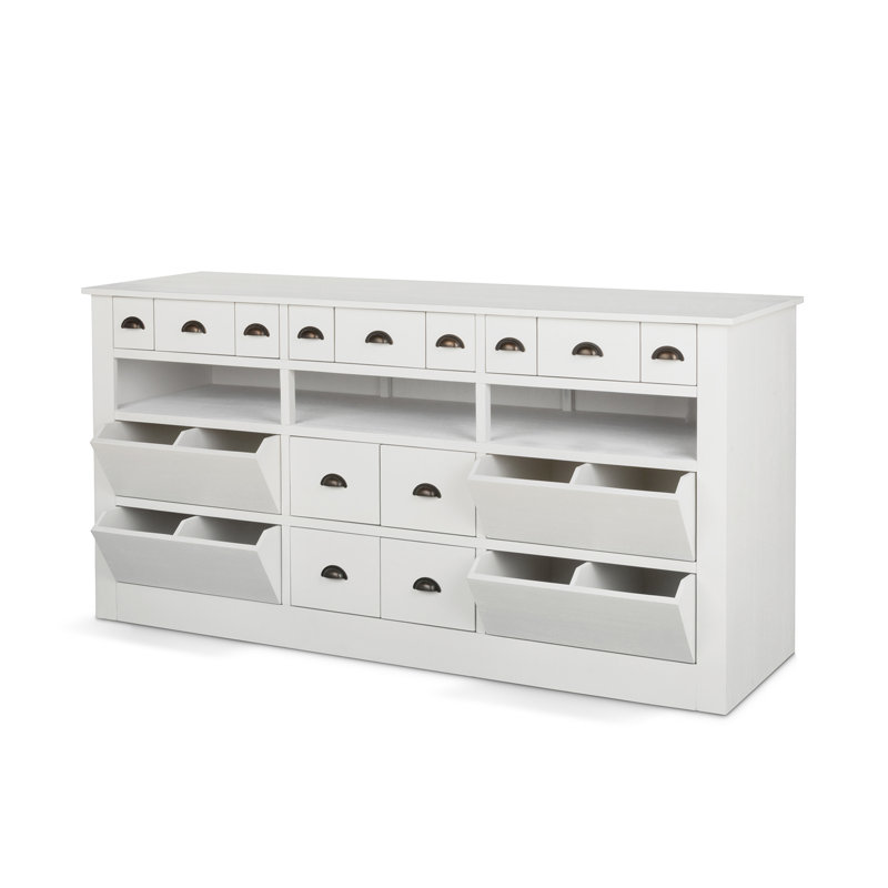 Vine Hill Counter, Driftwood, Whitewash