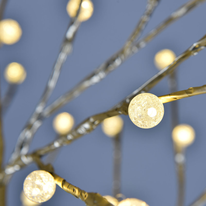 50.1'' LED Globe Lighted Trees & Branches, Gold