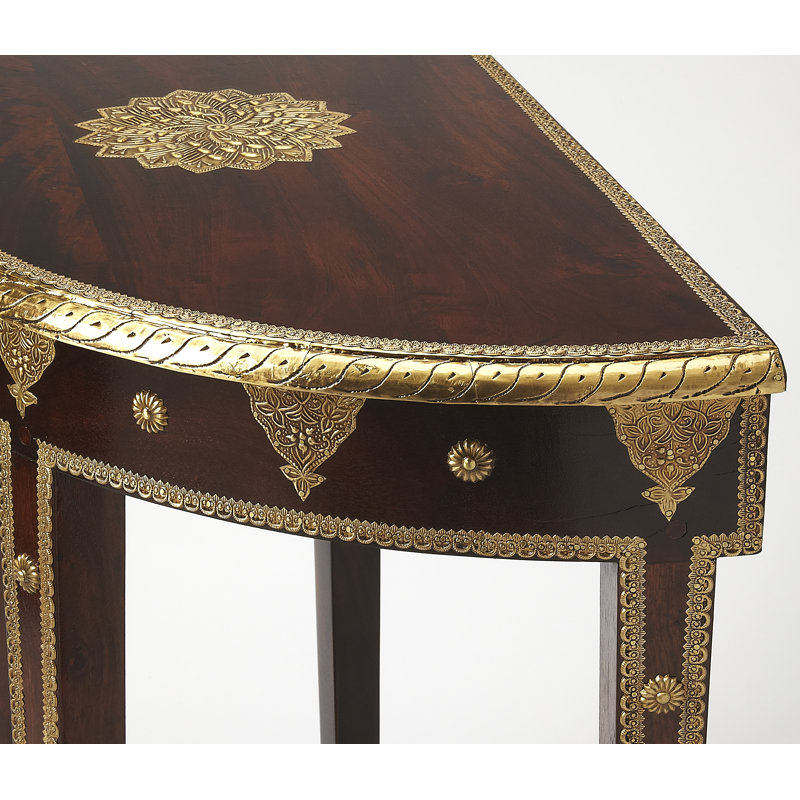 Ranthore Brass Demilune Console Table
