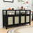 Contemporary Sideboard Buffet Cabinet with Adjustable Shelves, Soft-Close Doors and Wire Management-19556448