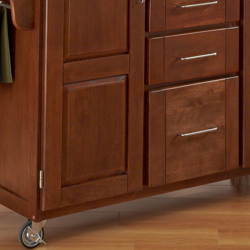 Littrell Solid Wood Kitchen Island, Oak