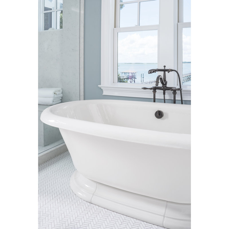 Vintage 1.5" Leg Tub Drain with Overflow, Vibrant Brushed Moderne Brass