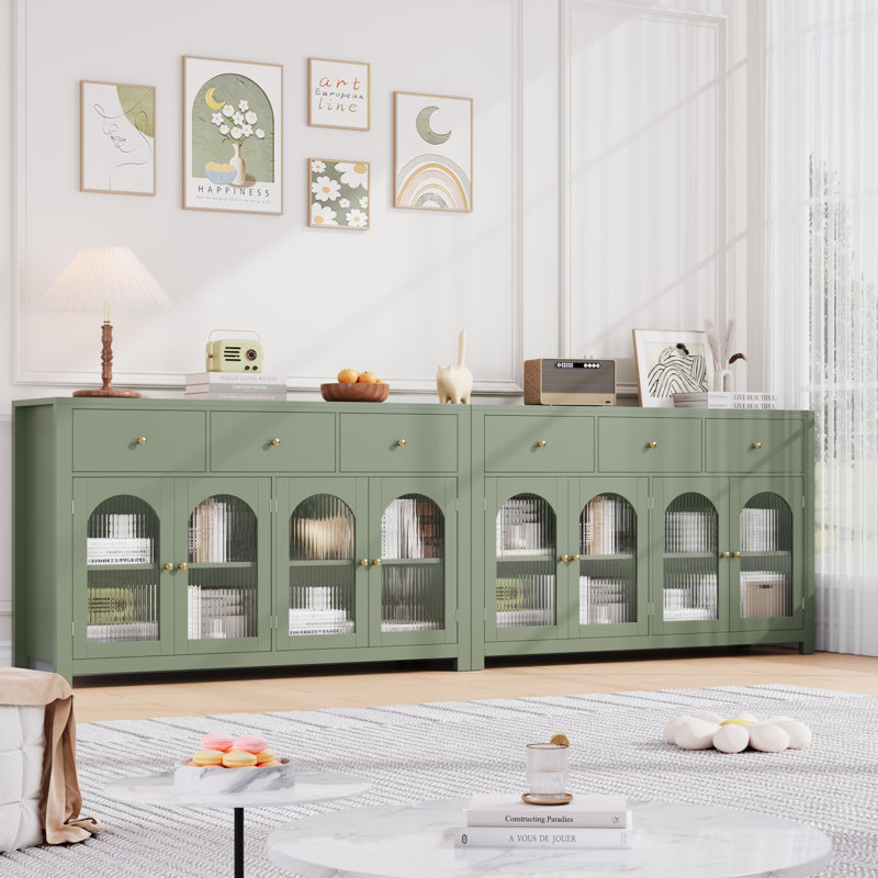 Buffet 3 tiroirs Bonnetta, Vert