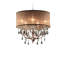 Lustre tambour unique avec accents de cristal Metz