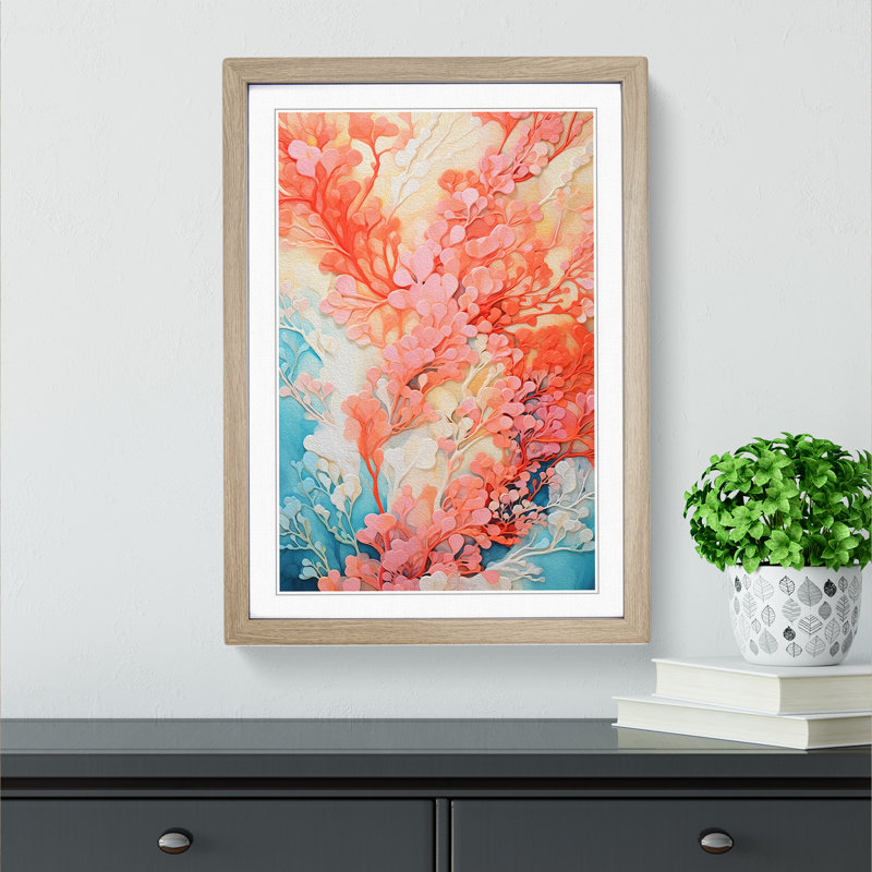 Single Picture Frame Print on Wood, Oak Framed, 46cm H x 34cm W