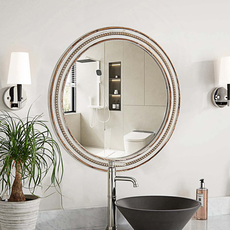 Miroir rond rond, miroir rond rustique