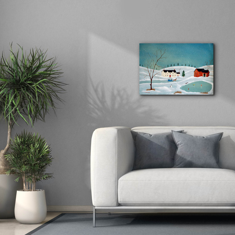 Toile épique Graffiti «Snow Scene» par C Munro, 26 po x 18 po