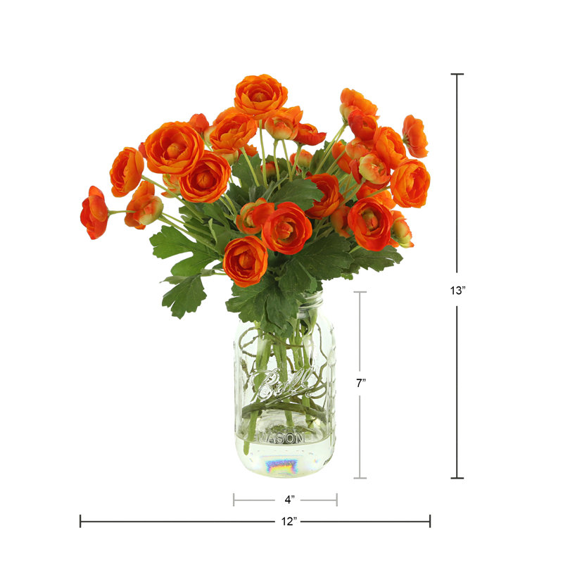Ranunculus Arrangement in Jar
